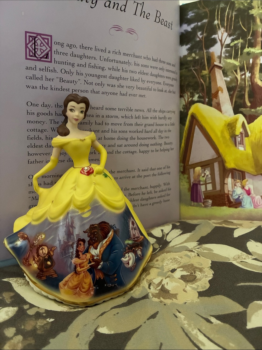 Disney Belle Cake Topper in Yellow and Blue